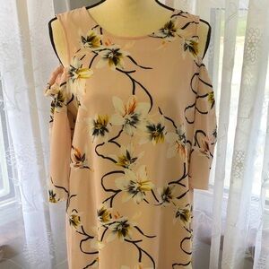 Lori M Collection pink  floral dress SZ M